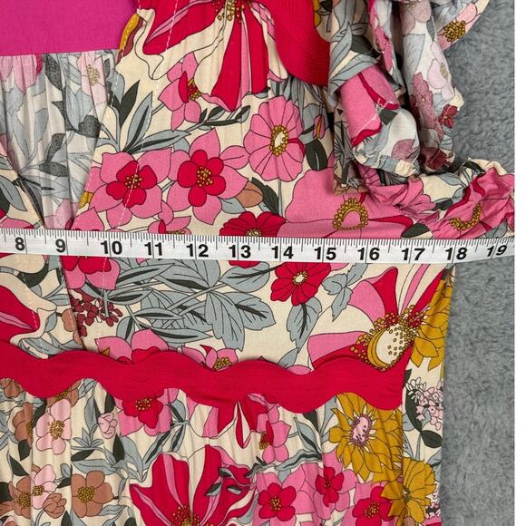 Umgee Women's Floral Loose Fit Dress Flutter Cap Sleeve Size S Boho  Shabby Chic - Picture 4 of 8